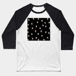 Black and white Yin yang pattern Baseball T-Shirt